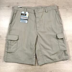 Y2K 90s Wrangler Cargo Shorts 40 Khaki Skater Utility Baggy Loose Long 12 Inseam